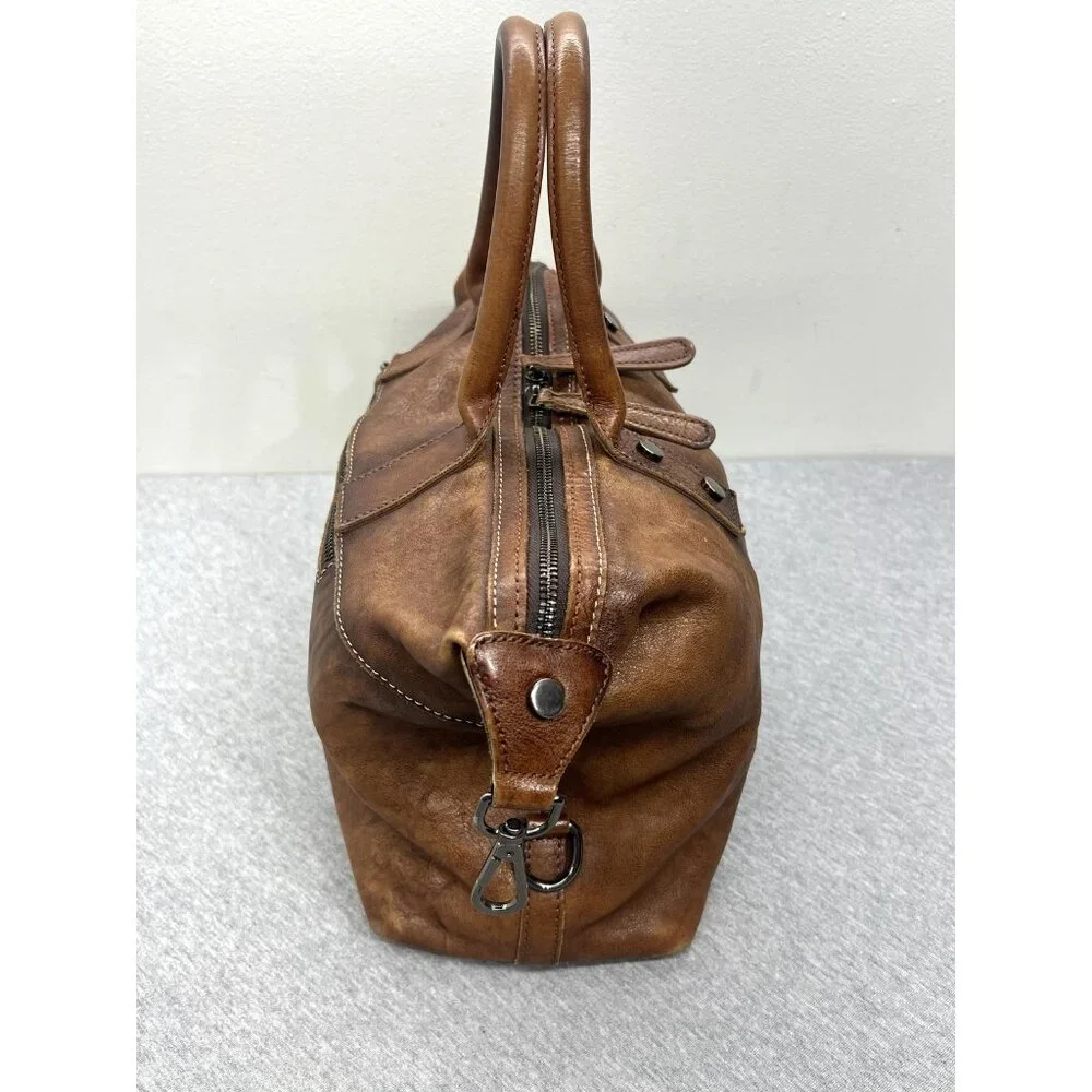 Iswee Genuine Leather Satchel‎ Tote Bag Top Handle Handbag Designer Brown Purse